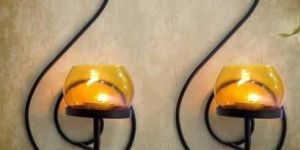 Tied Ribbons Wall Hanging Candle Holder