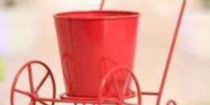 Iron Two Wheel Pot Stand