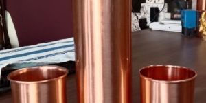 Pure Copper Water Bottle Gift Set