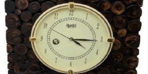 Square Wooden Wall Clock