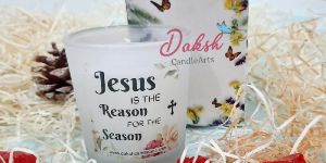 Unscented Frosted Jar Candle