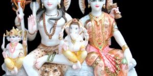 Marble Shiv Parivar Statue