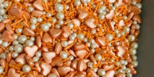 Orange and White Mixed Cake Sprinkle