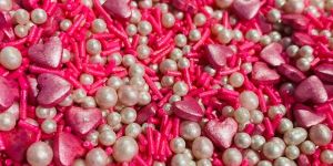 Pink and White Mixed Cake Sprinkle