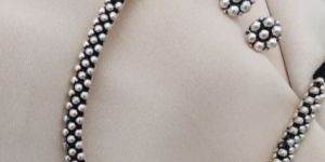 Silver Thushi Necklace Set