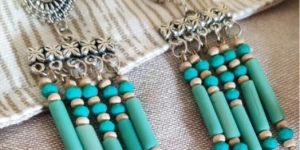 Silver Toned Tassel Earrings