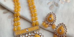 Yellow Stone Necklace Set