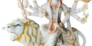 Marble Sherawali Mata Statue