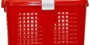 Red Plastic Storage Basket