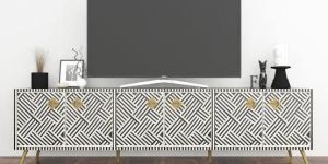 Bone Inlay TV Cabinet