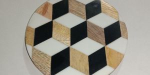 Wooden & Resin Coaster Set