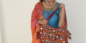 Ladies Mirror Work Handbags