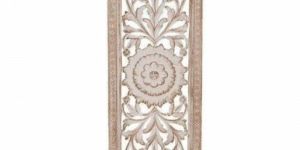 Wooden Wall Panel in Antique White Finish