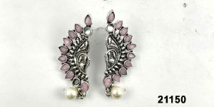 Premium Oxidized R Earrings