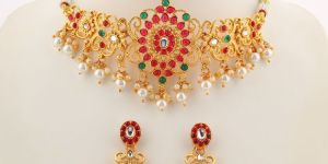 Traditional Multi Ruby Stone Choker Set