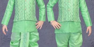 Green Dhoti Kurta Combo Set