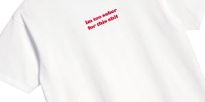 White Quote Printed T Shirt