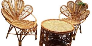 Cane Tea Table Set