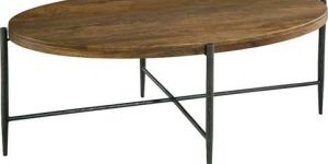 Solid Aluminium Top Black Metal Base Coffee Tables Set