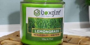 Lemon Grass Scented Big Jar Glass Candle