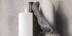 Non Scented White Pillar Candle