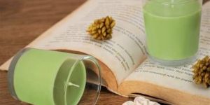 Small Glass Wax Candle