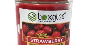 Strawberry Scented Big Jar Glass Candle