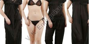 Mgrandbear Satin Nightwear Combo 6 Pcs Set