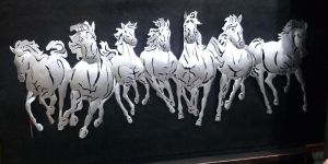Silver 7 Horse Panel