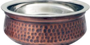 Copper Steel Hammered Antique Handi