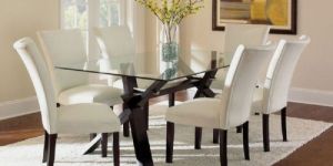 Stylish Glass Top Dining Table Set
