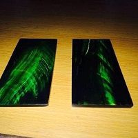 Green Stripes Water Buffalo Horn Scale