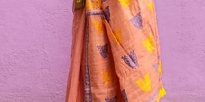 Naturally Dyed Eri Ahimsa Nooni Silk Silk Mark Saree