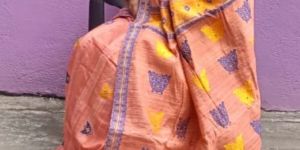 Naturally Dyed Handloom Silkmarked Motif Fabric