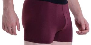 Wine Plain Underwear Trunk