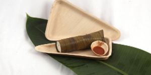 Triangle Areca Leaf Tray