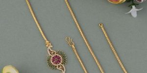 Trendy Floral Design Pendant Mop Chain