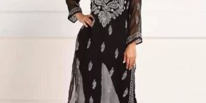 Chikankari Gala Booti Kurti