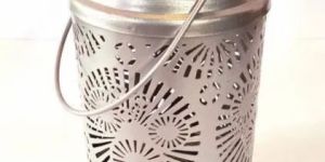 Silver Etching Iron Decorative Votive Candle Holder