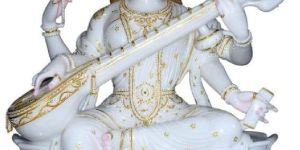 Marble Saraswati Mata Statue