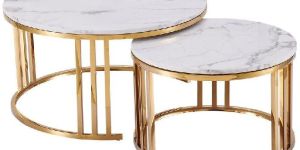 Marble Top Coffee Table Set