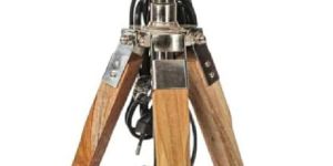 Wooden Tripod Table Lamp
