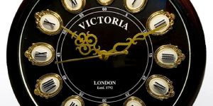 Wooden Victoria Wall Clock Black