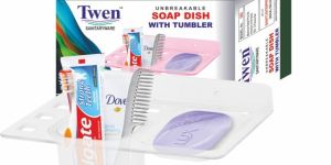 SOAP DISH WITH TUMBLER