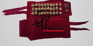 Handmade 3 Line Maroon Velvet Bharatnatyam Ghungroo Pads