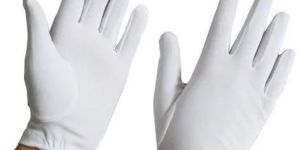 White Hosiery Hand Glove