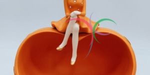 Imported Pretty Girl with Heart Candy Bowl