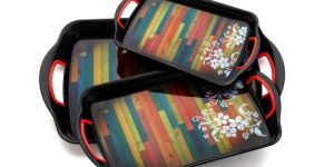 3 Piece Plastic Kitchen Tray Set