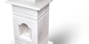 White Marble Tulsi Pot