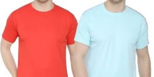Poly Cotton Round Neck Men T Shirt